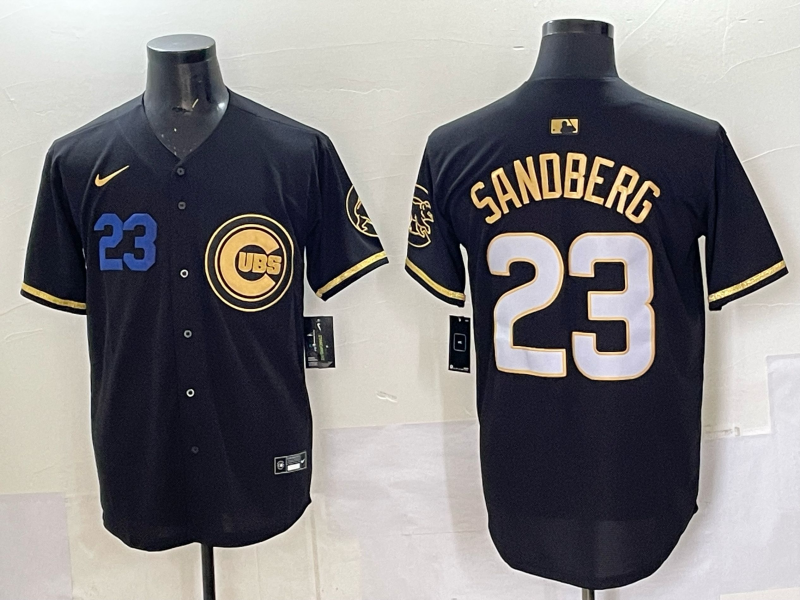 Men Chicago Cubs #23 Sandberg black Nike MLB 2025 Jersey 019->chicago cubs->MLB Jersey